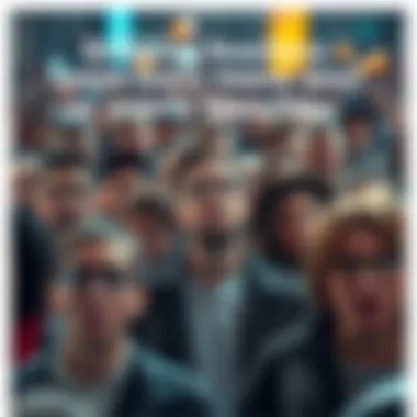 Public expressing shock A crowd of people looking surprised and confused as they react to recent news events.