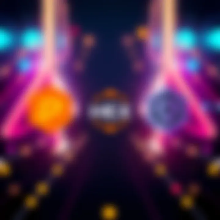 Logos of PulseChain, PulseX, and HEX with a bright background