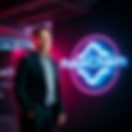 PulseChain logo with Richard Heart standing beside it, showcasing the blockchain initiative and its founder