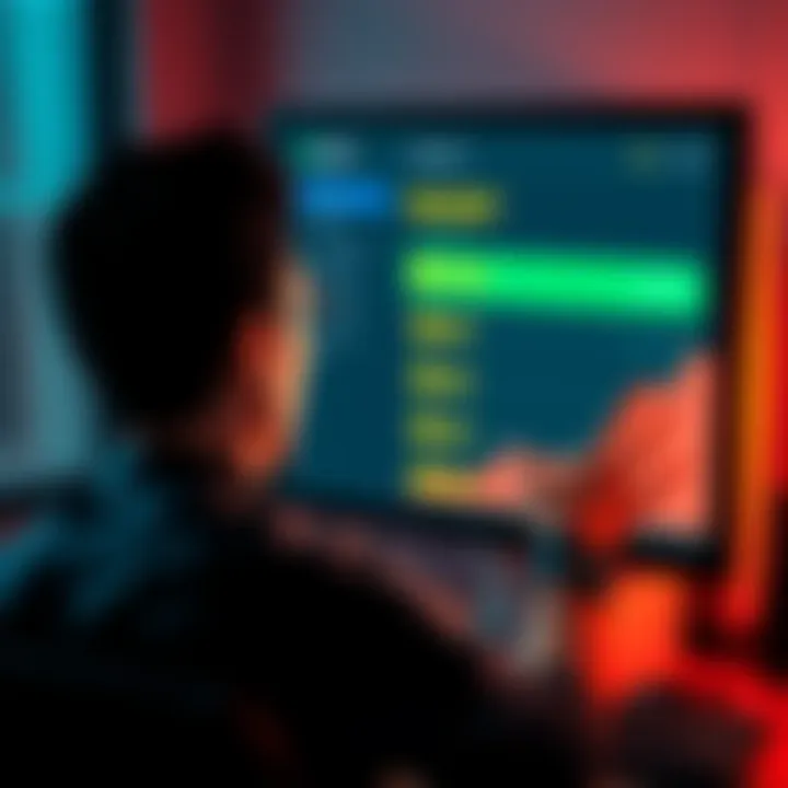 A frustrated person looking at a computer screen showing cryptocurrency options with USDC highlighted, representing the challenges in buying USDT in Sweden.