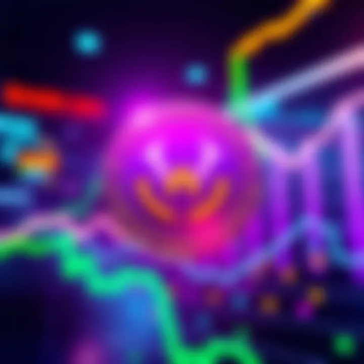 Purple Wojak Token Launch Purple Wojak token symbol with a background representing market growth and community engagement.
