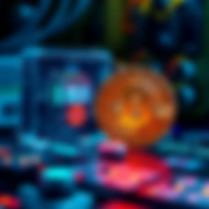 A quantum computer icon next to a Bitcoin symbol, representing the relationship between quantum technology and cryptocurrency security.