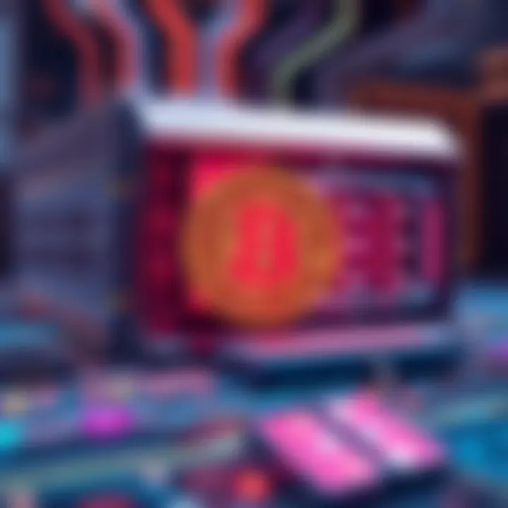 A visual representation of a quantum computer alongside a Bitcoin symbol, highlighting the intersection of technology and cryptocurrency.