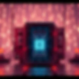 Quantum Computer and Encryption A quantum computer alongside traditional encryption symbols showing the challenge between them