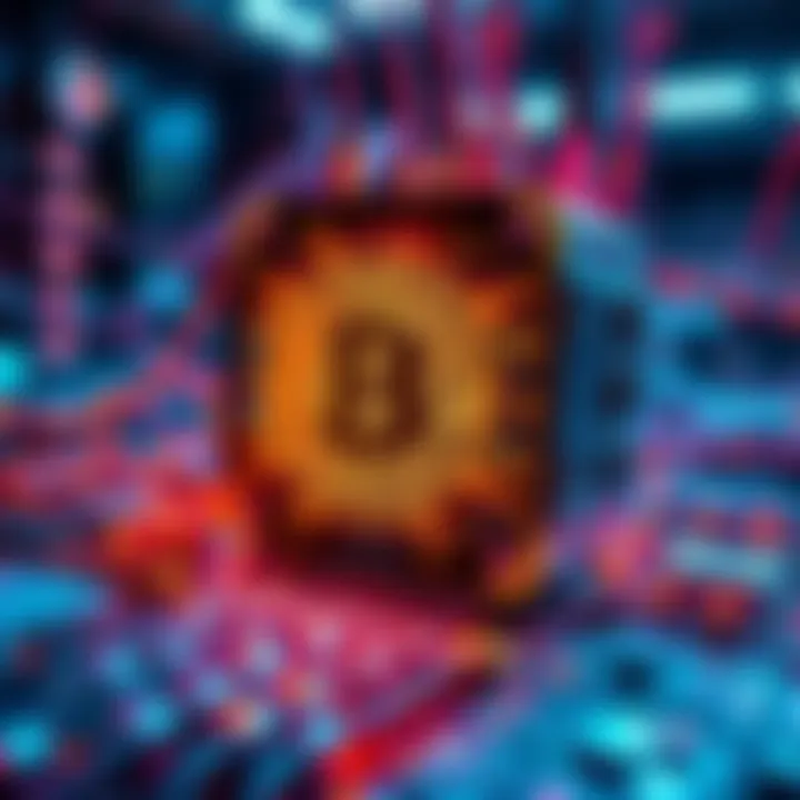 A quantum computer with visible qubits, symbolizing the threat to cryptocurrency security