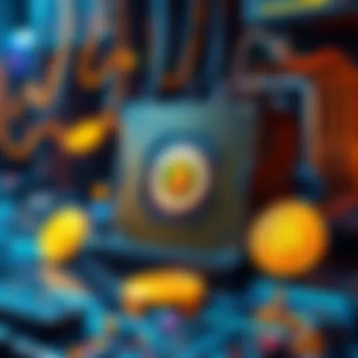 A graphic showing a quantum computer with Bitcoin symbols, illustrating the relationship between quantum technology and Bitcoin's cryptography.