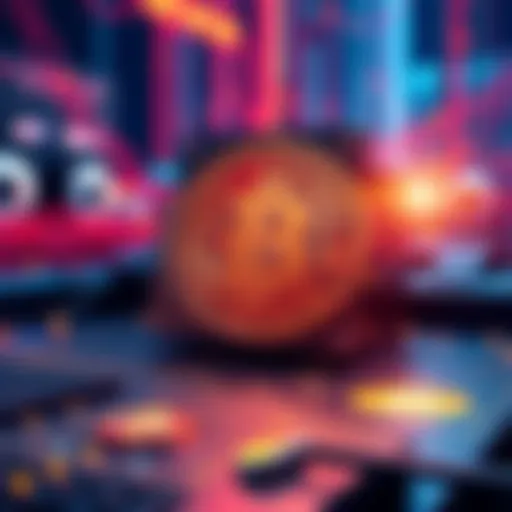 Illustration showing a quantum computer impacting Bitcoin security, highlighting ECDSA signatures and wallet vulnerabilities