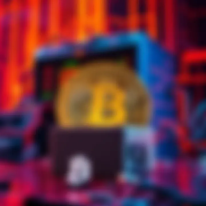 A digital graphic showing a block of BCH coins being overshadowed by a large quantum computer, symbolizing the threats posed by quantum computing.