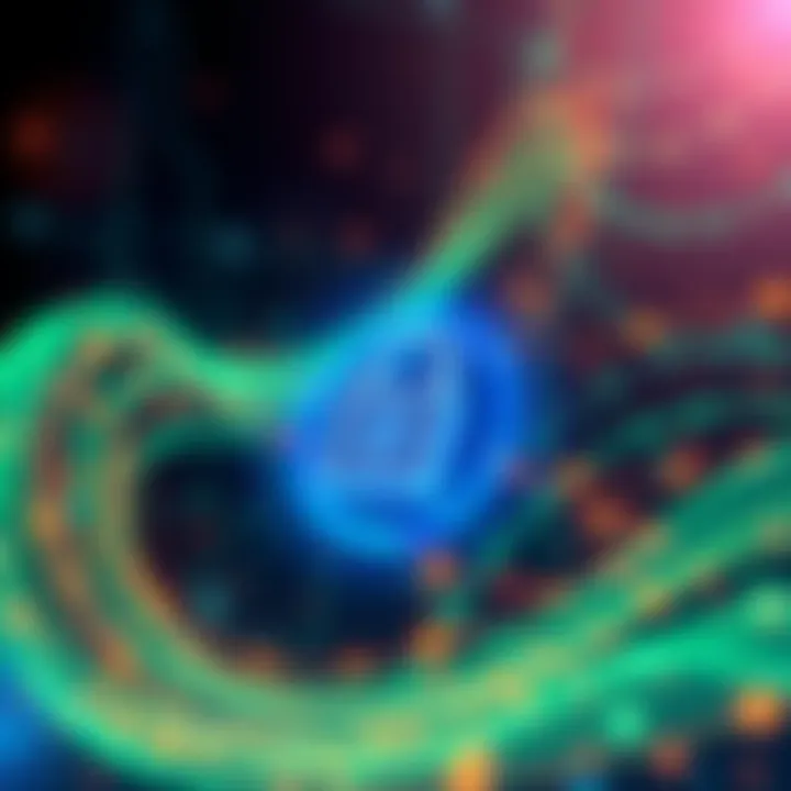 An illustration showing a digital ledger with a lock symbol, representing privacy and security in technology against quantum computing threats.