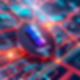 Qubic Blockchain Verification Illustration showing a digital representation of blockchain technology with a focus on high transaction speed, highlighting CertiK's verification process for Qubic's TPS.