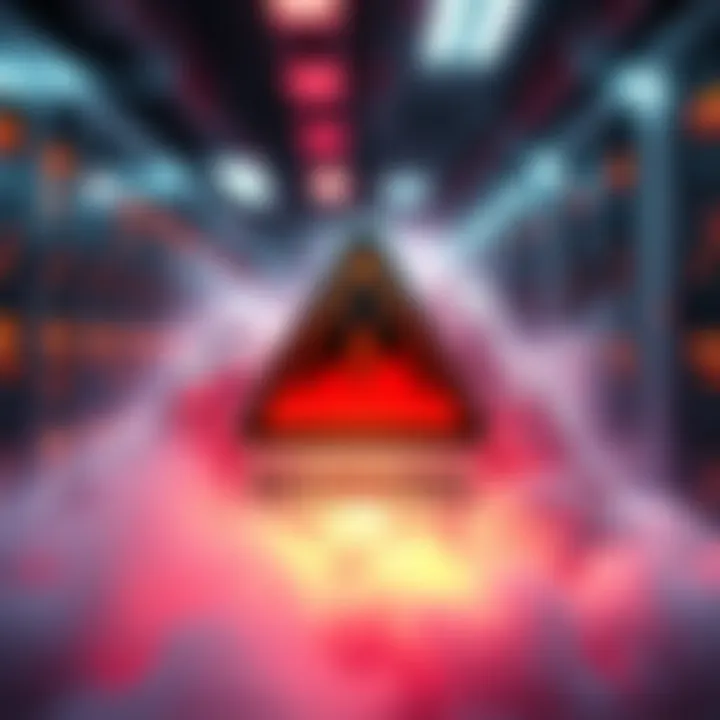 A graphic showing Qubic's inflated Monero hashrate claims with a warning sign, highlighting the misleading information.