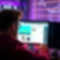 Person looking at a computer screen showing an Amazon listing for a Trezor account, looking concerned.