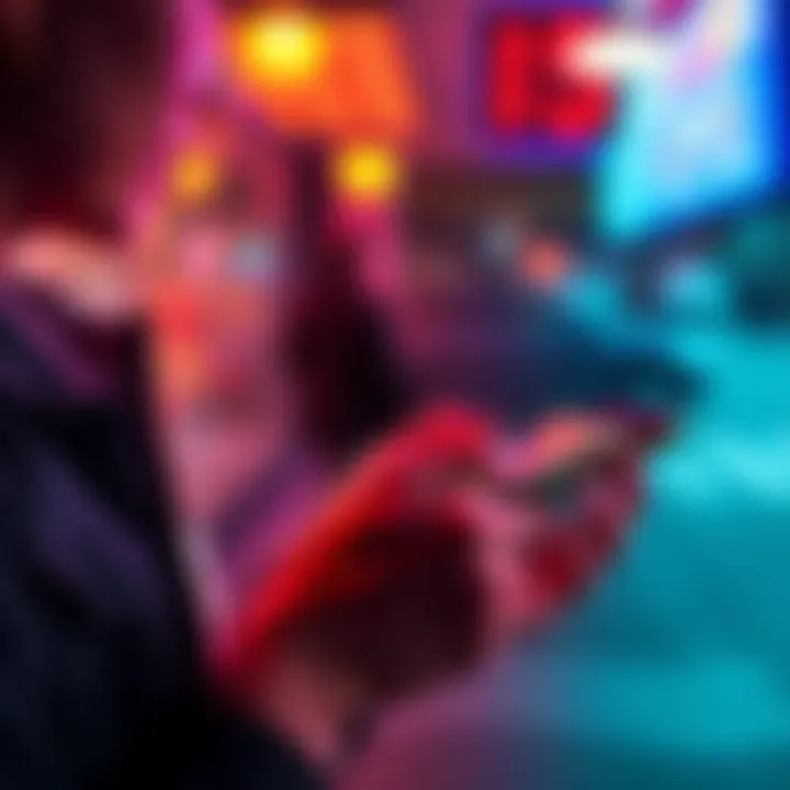 Quick cash gig opportunity A person holding cash and using a smartphone to join a gig for quick earnings