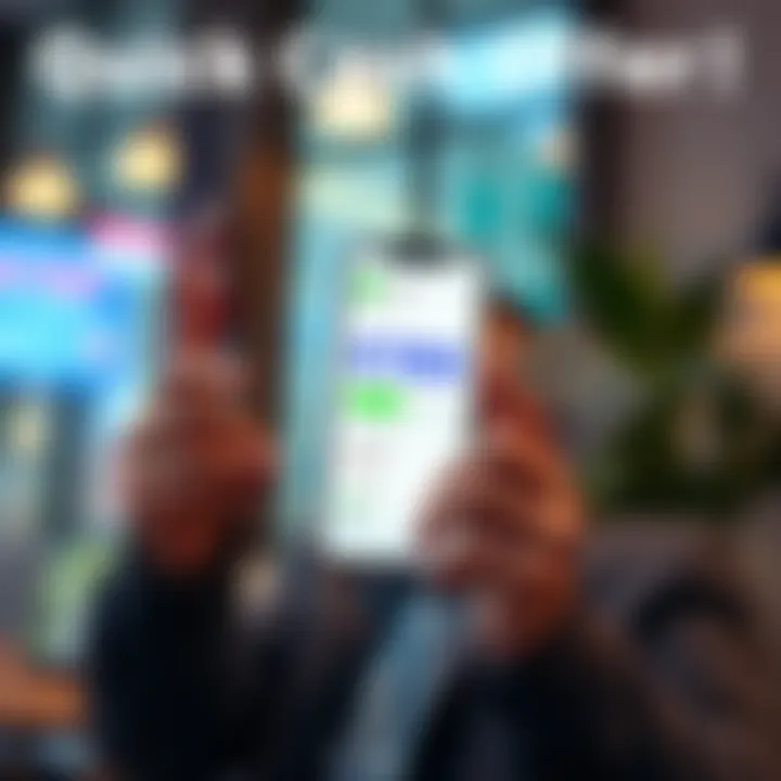 A person happily holding cash with a smartphone displaying a money transfer app