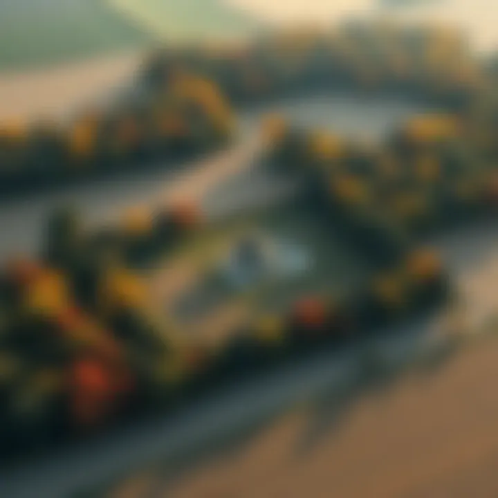 A tranquil plot of land in a rural area surrounded by trees and fields, showcasing the appeal of private, less populated locations for real estate investment.