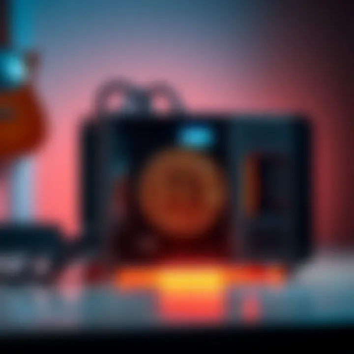 Quiet Bitcoin Miner and Heater A Bitcoin miner that operates silently, showing its design and heat output, ideal for home use