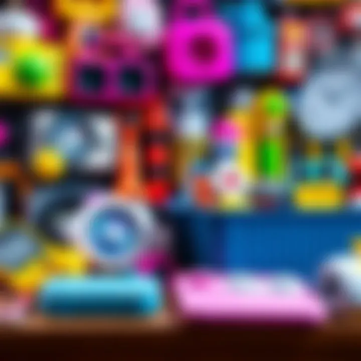 A variety of silly and quirky items displayed together, highlighting impulse buys and fun purchases