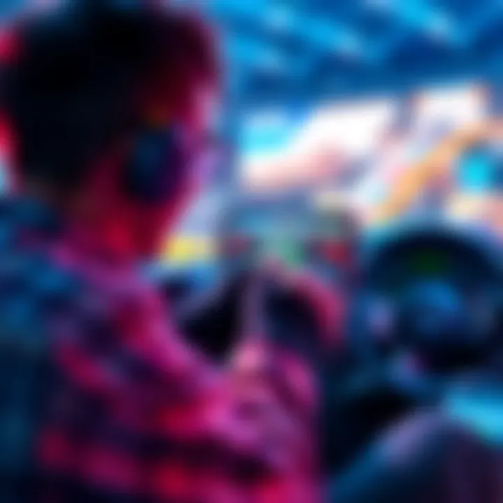 A player watching an advertisement on their device while preparing to start the Racer Game, showing excitement and focus.