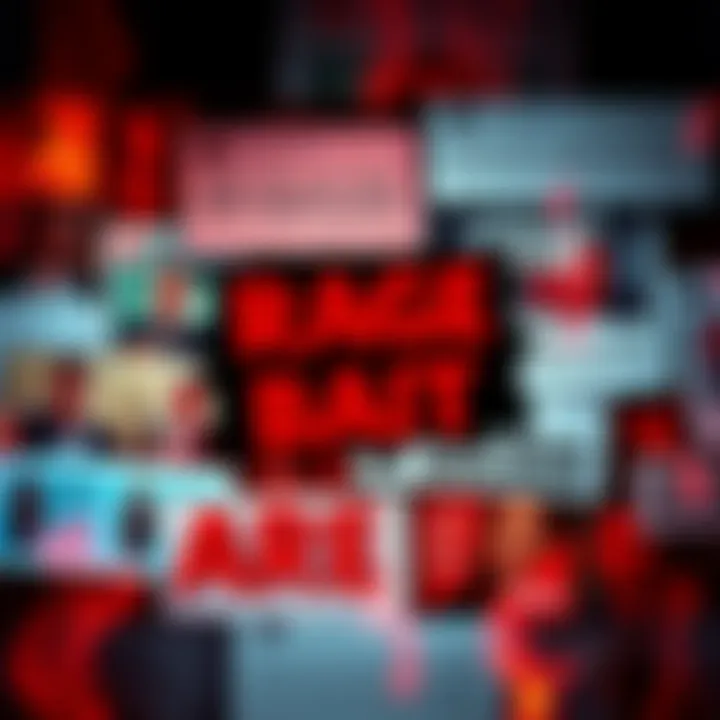 A collage of enraged social media comments and headlines showing the impact of rage bait content on audiences.