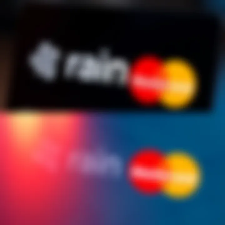 Rain joined Mastercard Rain logo alongside Mastercard logo representing new partnership in digital payments