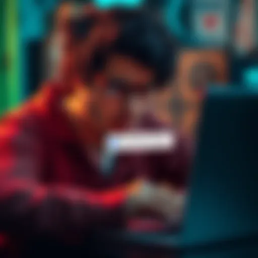 A person looking frustrated while setting up the Rak Hotspot V2 miner, with a laptop displaying an error message about token creation.