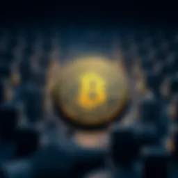 A graphic showing a single Bitcoin surrounded by many empty spaces, representing the rarity of full ownership among people.