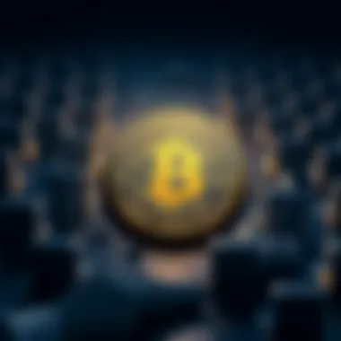 A graphic showing a single Bitcoin surrounded by many empty spaces, representing the rarity of full ownership among people.