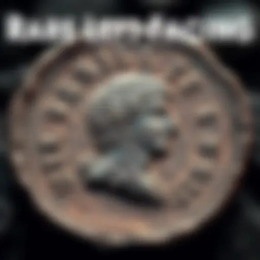 A close-up view of a left-facing Philip Dupondius coin showcasing its unique design
