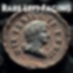 Rare Left-Facing Philip Dupondius Coin A close-up view of a left-facing Philip Dupondius coin showcasing its unique design
