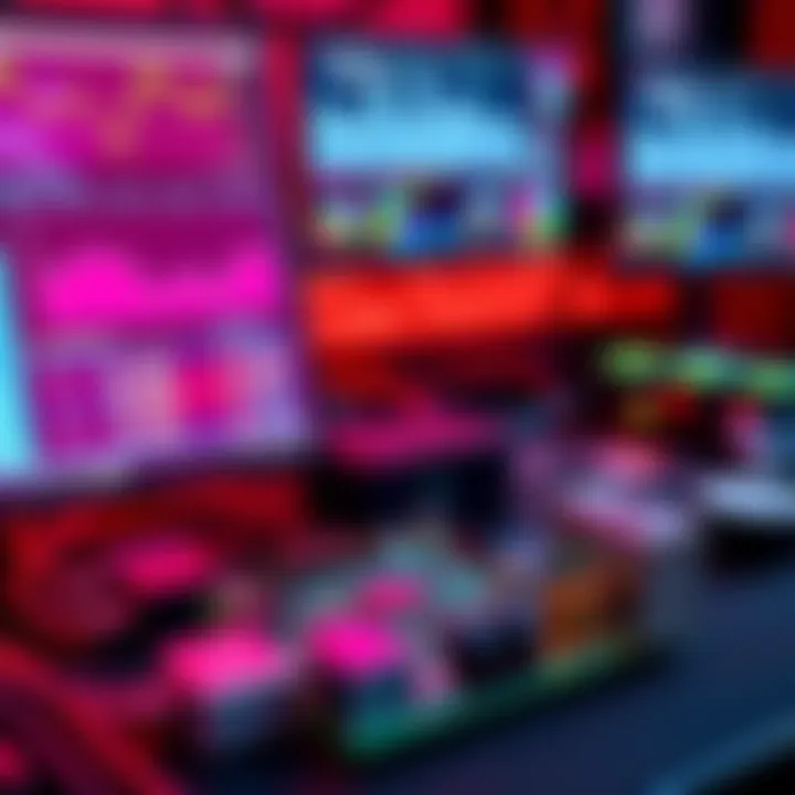 Raspberry Pi connected to hardware for mining Bitcoin, with monitors displaying mining data