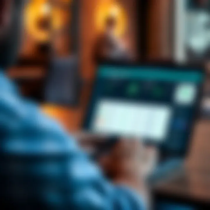 Comparison of rates on aggregator site A user comparing rates from various providers on an aggregator site displayed on a laptop screen