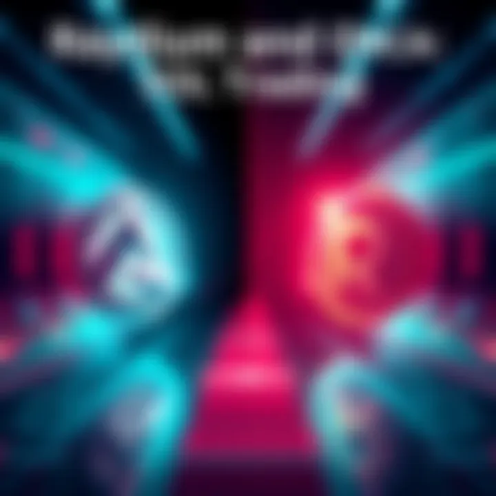 A visual comparison of Raydium and Orca platforms for SOL trading, highlighting their trading volume and liquidity dynamics.