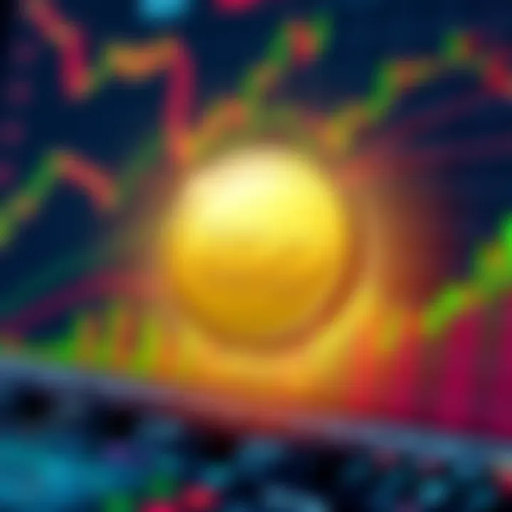 A graphic showing the RDD Coin logo with a background of charts and graphs representing its market performance