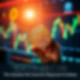 Real Bitcoin Revolution A person holding a shiny Bitcoin coin, symbolizing financial freedom, with stock market graphs in the background.