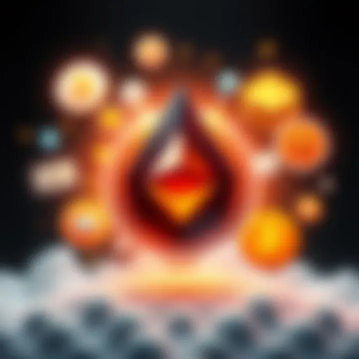 Real-World Assets in Ethereum A digital illustration showing Ethereum's logo surrounded by icons representing real-world assets like cash, real estate, and commodities, symbolizing the integration of RWA into DeFi.