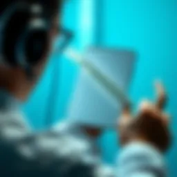 A person applying a white protective film back onto a device, using duct tape for reattachment.