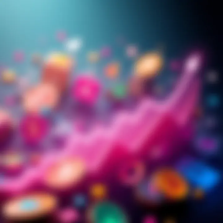 Graph showing $RECAP reaching 311k all-time high with symbols of chat features and games in the background