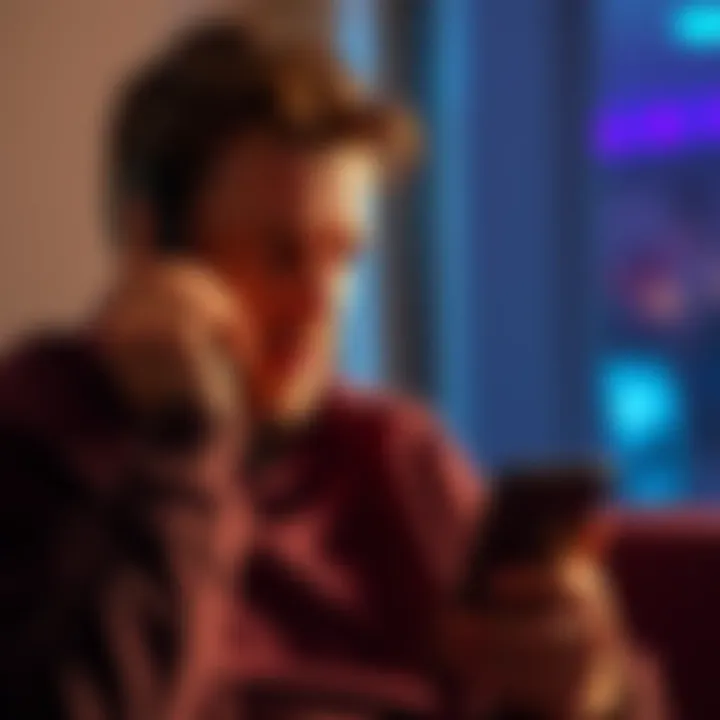 A person holding a phone, contemplating a call to an ex-partner, with a thoughtful expression.