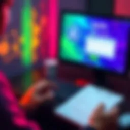 Recovering Crypto Wallet A person looking at a computer screen with Apollo cryptocurrency logo, showing a wallet recovery page, while holding a notepad with login details, representing the process of recovering a lost crypto ...