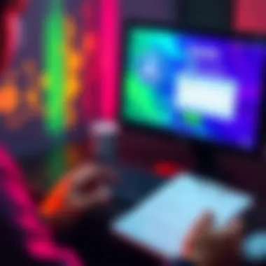 Recovering Crypto Wallet A person looking at a computer screen with Apollo cryptocurrency logo, showing a wallet recovery page, while holding a notepad with login details, representing the process of recovering a lost crypto ...