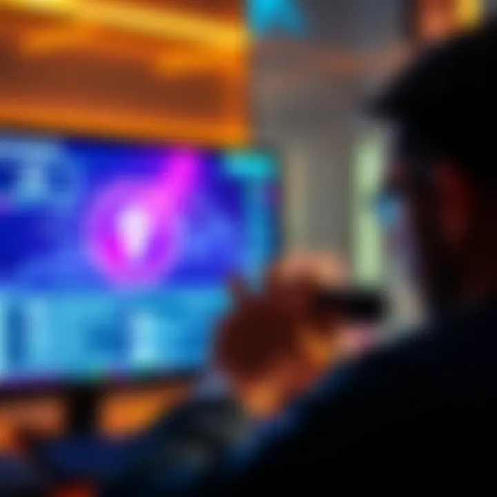 A person looking at a computer screen displaying a PIVX wallet recovery process with a private key