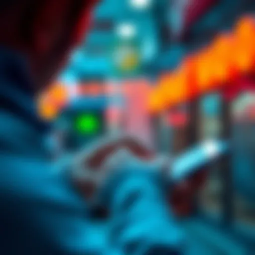 A person making a payment with RedotPay app on a smartphone, symbolizing easy cryptocurrency transactions like cash.