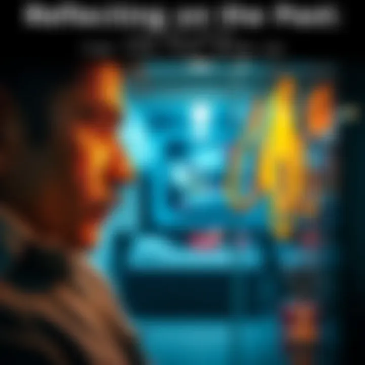 Reflecting on the Past: The Ties That Bind Us A person gazing at a sold item with a thoughtful expression, symbolizing emotional ties to past possessions and relationships.