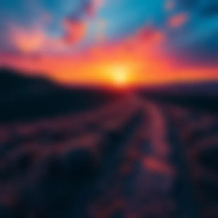 A serene landscape reflecting the joys and adventures of life, with a winding path under a vibrant sunset, symbolizing exploration and gratitude.