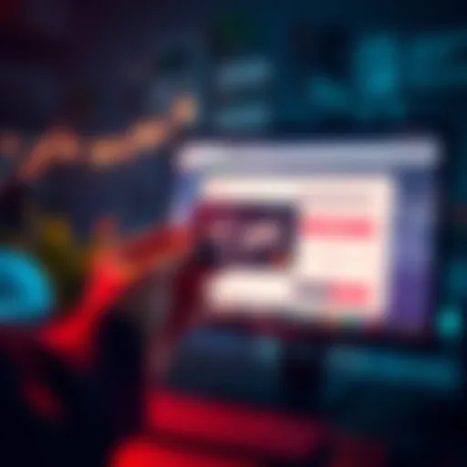A person holding a disposable card and a computer screen showing a refund form.