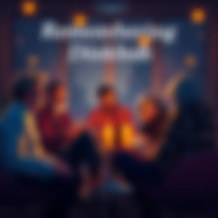 A group of people sharing memories and emotions about Dinkbob in a cozy gathering setting