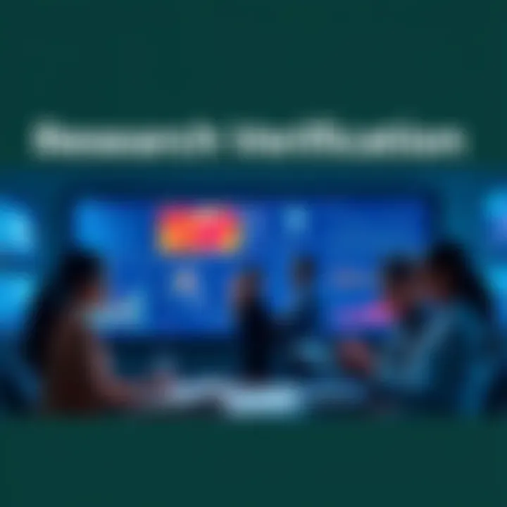 A group of diverse people analyzing data on large screens and papers, highlighting the importance of accurate research in decision-making.