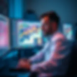 A researcher sitting in front of a computer displaying quantum computing graphics, celebrating a breakthrough in cryptography