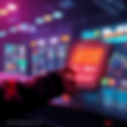 A graphic showing a person using a decentralized application for Restaking Solana, with visual indicators for earning wfragSol rewards