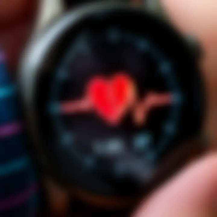 A close-up of a smartwatch displaying a lower resting heart rate, symbolizing the effects of Reta on health.
